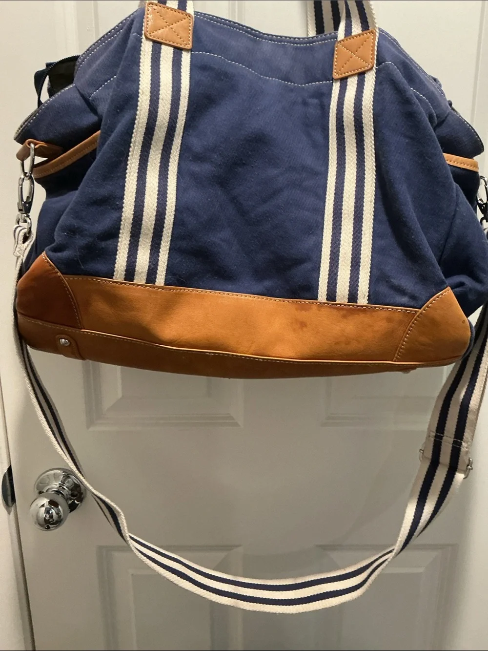 Pottery Barn Navy Classic Diaper Bag